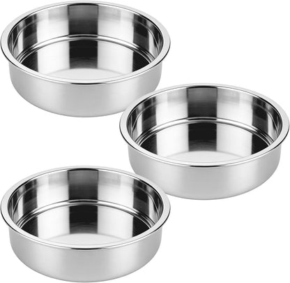 tifanso 3PCS 8" Round Stainless Steel Even Heating Cake Pans for Baking