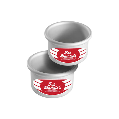 Fat Daddio's Anodized Aluminum Round Cake Pans, 2 Piece Set, 9 x 2 Inch