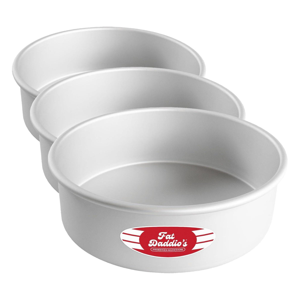 Fat Daddio's Anodized Aluminum Round Cake Pans, 2 Piece Set, 9 x 2 Inch