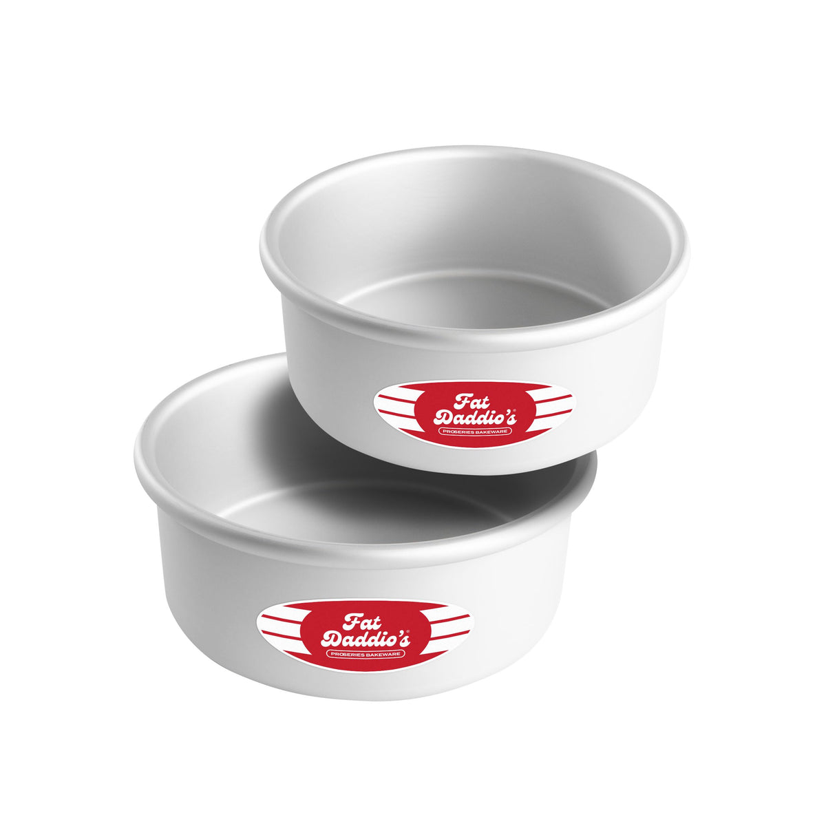 Fat Daddio's Anodized Aluminum Round Cake Pans, 2 Piece Set, 9 x 2 Inch