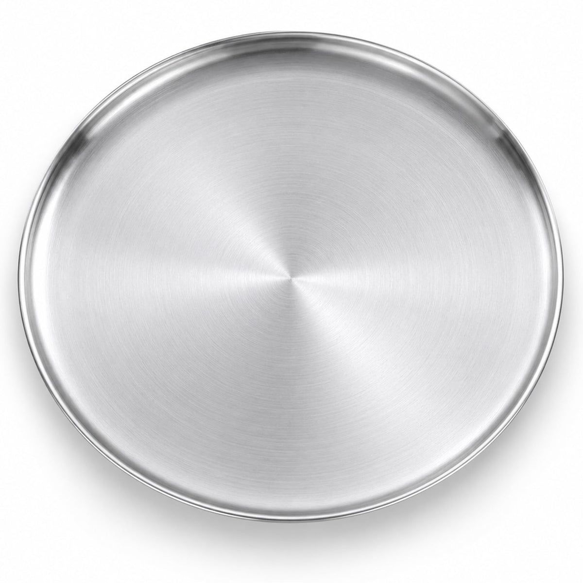 P&P CHEF 15.75 In Stainless Steel Pizza Pan, Set of 2, For Baking & Serving