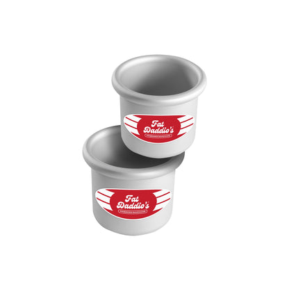 Fat Daddio's Anodized Aluminum Round Cake Pans, 2 Piece Set, 9 x 2 Inch