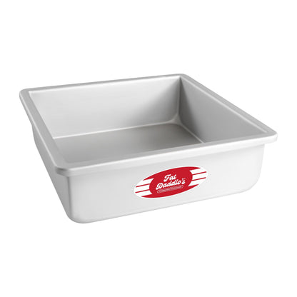 Fat Daddio's Anodized Aluminum Square Cake Pan, 3" High - 8 Inch x 8 Inch x 3 Inch
