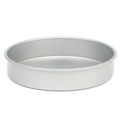 Martha Stewart Gallen 8 Inch Round Nonstick Carbon Steel Cake and Bake Pan – Cool Grey, Durable Bakeware for Even Baking and Easy Release
