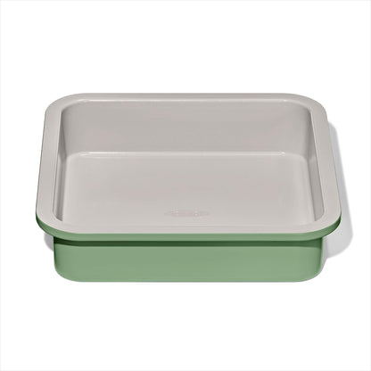 OXO Good Grips Non-Stick Pro Ceramic Coated Metal Bakeware Cake Pan — 9 in Round — Basil, Round Baking Pan for Layered Cakes