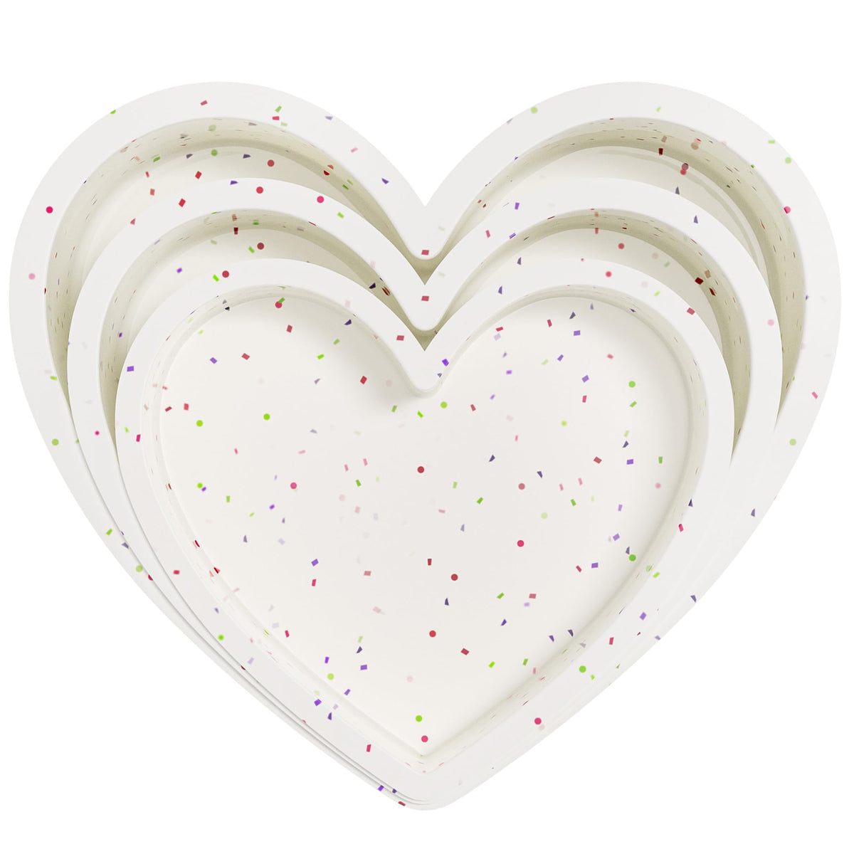 8 Inch Heart Shaped Cake Pans for Baking, Set of 3