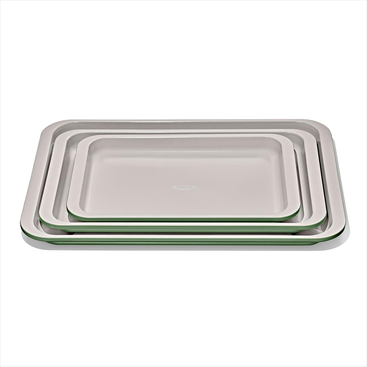 OXO Good Grips Non-Stick Pro Ceramic Coated Metal Bakeware Cake Pan — 9 in Round — Basil, Round Baking Pan for Layered Cakes
