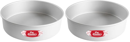 Fat Daddio's Anodized Aluminum Round Cake Pans, 2 Piece Set, 8 x 2 Inch