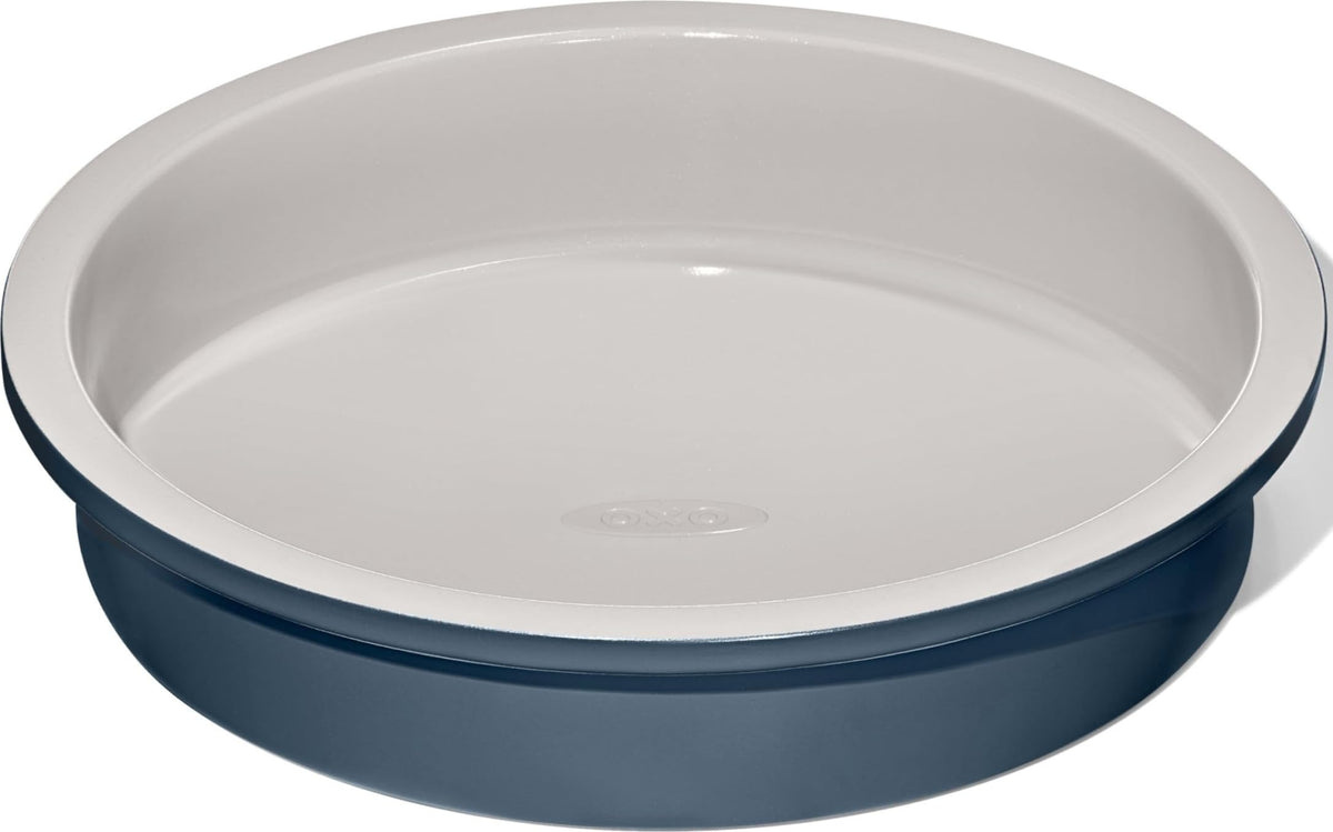 OXO Good Grips Non-Stick Pro Ceramic Coated Metal Bakeware Cake Pan — 9 in Round — Basil, Round Baking Pan for Layered Cakes