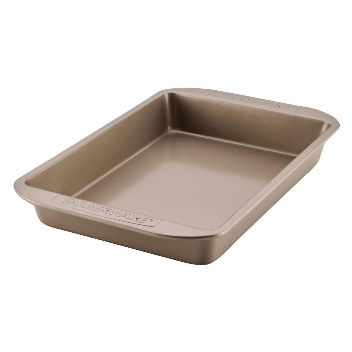 Farberware Nonstick Bakeware Rectangular Cake Pan with Lid for Baking, Gray