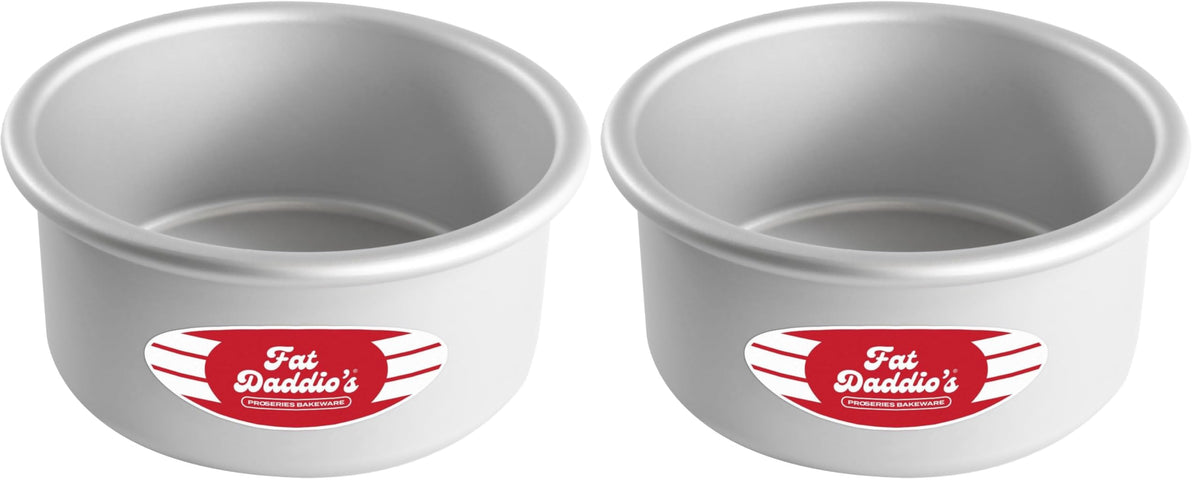Fat Daddio's Anodized Aluminum Round Cake Pans, 2 Piece Set, 9 x 2 Inch