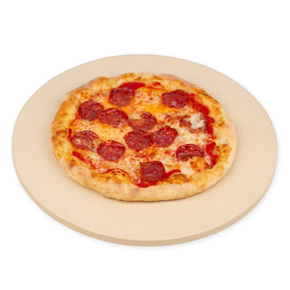 K ROCKSHEAT Pizza Stone Round 16 Inch for Grill and Oven, Large Cordierite Baking Stone for Bread, Safe Circular Cooking Stone for Grill 16", Easy to Clean