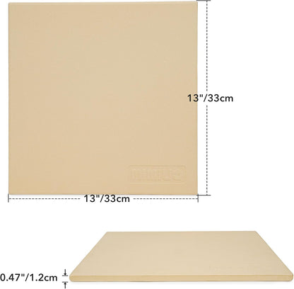 Mimiuo 13" Square Pizza Stone Fits for Ooni 12" Ovens & BBQ Grill, 2200℉
