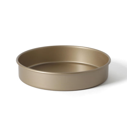 Martha Stewart Gallen 8 Inch Round Nonstick Carbon Steel Cake and Bake Pan – Cool Grey, Durable Bakeware for Even Baking and Easy Release