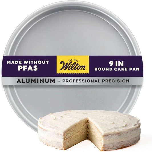 Wilton Aluminum Round Cake Pan Set, Made Without PFAS, 9 x 2 in