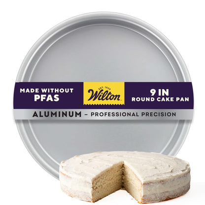 Wilton Aluminum Round Cake Pan Set, Made Without PFAS, 9 x 2 in