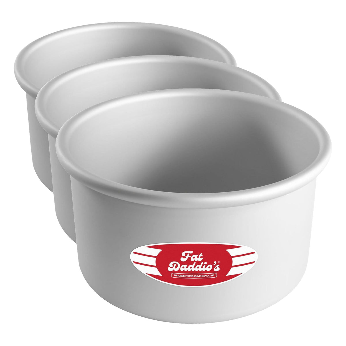 Fat Daddio's Anodized Aluminum Round Cake Pans, 2 Piece Set, 9 x 2 Inch