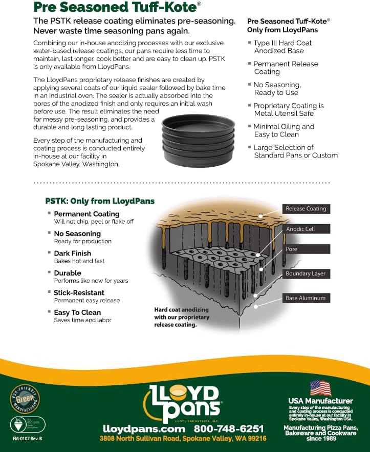 Lloyd Pans Heavy 76 Degree Nesting Long Pan 4 Inch by 12 Inch by 1.5 Inch- PSTK