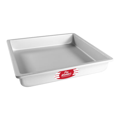Fat Daddio's Anodized Aluminum Square Cake Pan, 3" High - 8 Inch x 8 Inch x 3 Inch