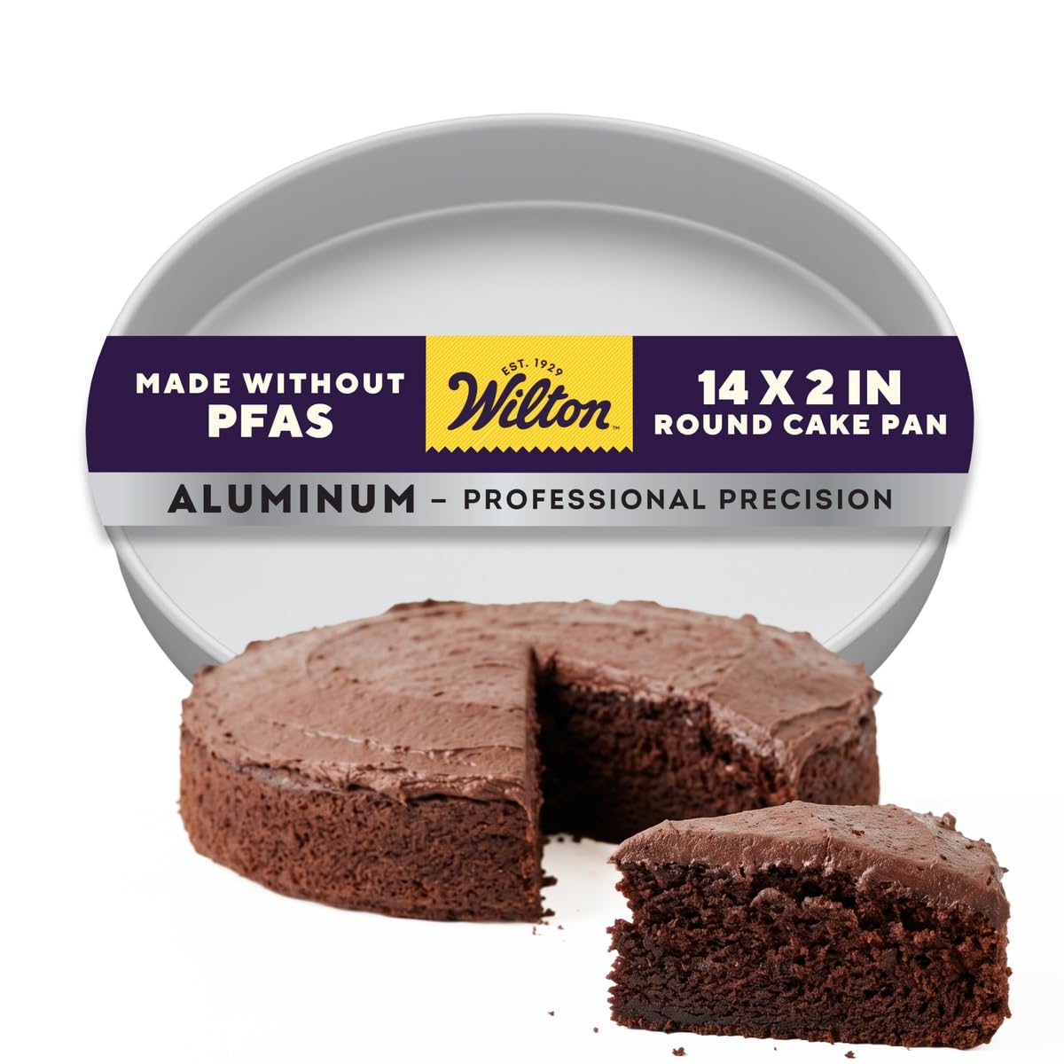 Wilton Aluminum Round Cake Pan Set, Made Without PFAS, 9 x 2 in
