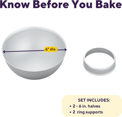 Wilton Aluminum 3D Sports Ball Cake Pan Set, Made Without PFAS