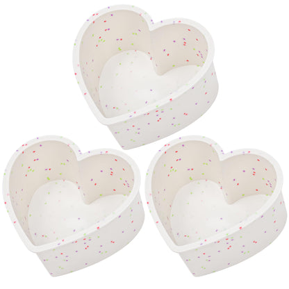 8 Inch Heart Shaped Cake Pans for Baking, Set of 3