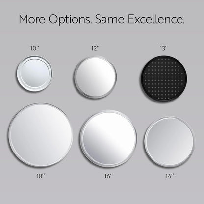 Restaurantware Met Lux 14 Inch Commercial Pizza Pan 1 Coupe Style Pizza Cooking Tray - Heavy-Duty 18-Gauge Aluminum Round Baking Tray Oven-Baking For Pizzas & More