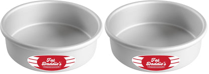 Fat Daddio's Anodized Aluminum Round Cake Pans, 2 Piece Set, 9 x 2 Inch