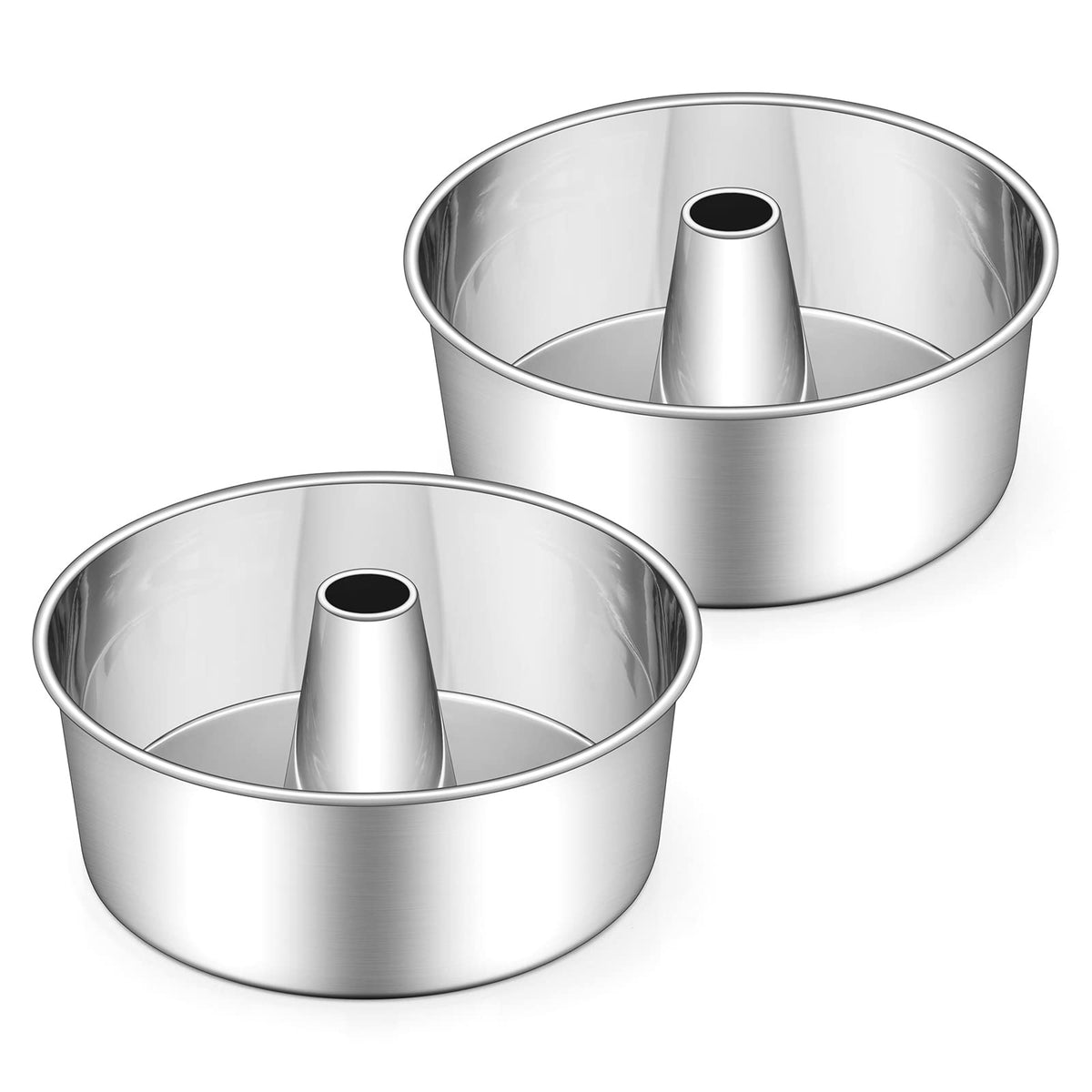 E-far 10-Inch Angel Food Cake Pan, Stainless Steel Tube Pan for Baking