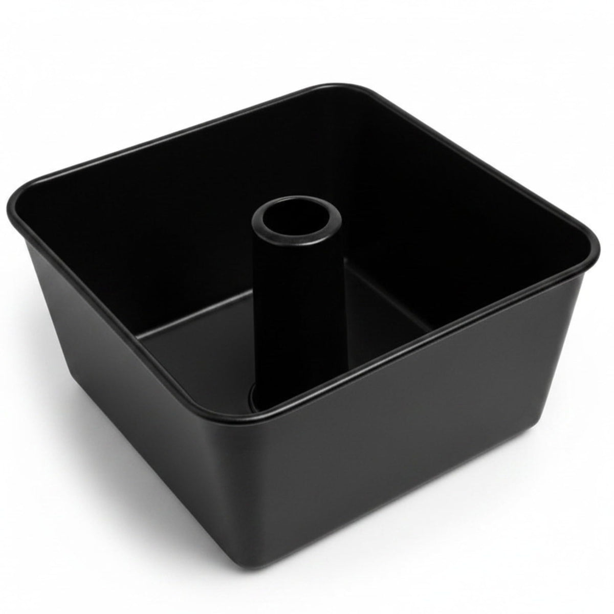 One-Piece Square Tube Cake Pan, 18 Cup, Anodized Aluminum, 9 x 9 x 4.5 in, Seamless Design, Easy Release, Even Heat, for Angel Food, Chiffon, Sponge, Mile High & Pound Cakes