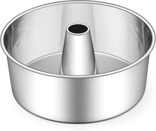 E-far 10-Inch Angel Food Cake Pan, Stainless Steel Tube Pan for Baking
