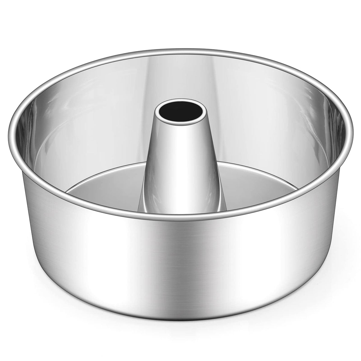 E-far 10-Inch Angel Food Cake Pan, Stainless Steel Tube Pan for Baking
