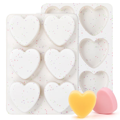 10 Inch Heart Shaped Cake Pans Silicone for Baking, 2 Pcs