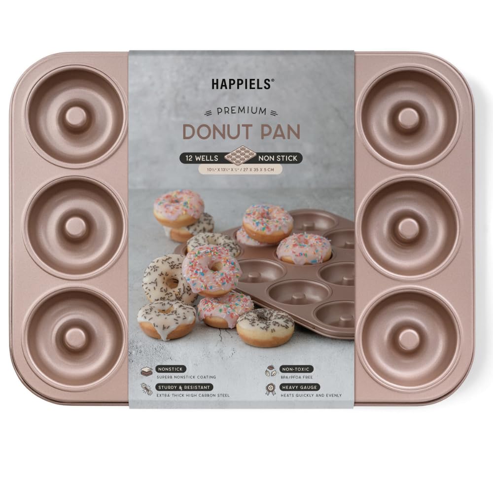 HAPPIELS 9 inch Raund Cake Pan 2 Pack Nonstick, PFOA & BPA Free