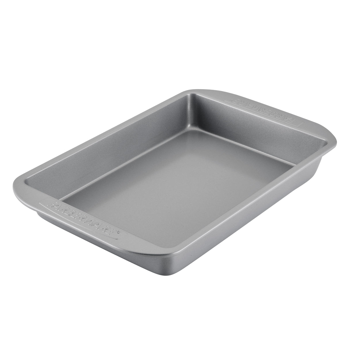 Farberware Nonstick Bakeware Rectangular Cake Pan with Lid for Baking, Gray