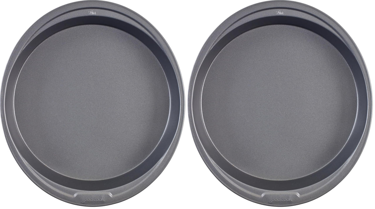 GoodCook Everyday Nonstick Steel Round Cake Pan, 9-Inch, Gray