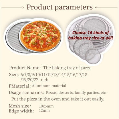 6Pcs 12 Inch Pizza Screen,Seamless Aluminum Pizza Screen,Pizza Pan For Oven
