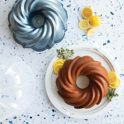 Nordic Ware Formed Swirl Bundt, 10 Cup, Twilight Blue