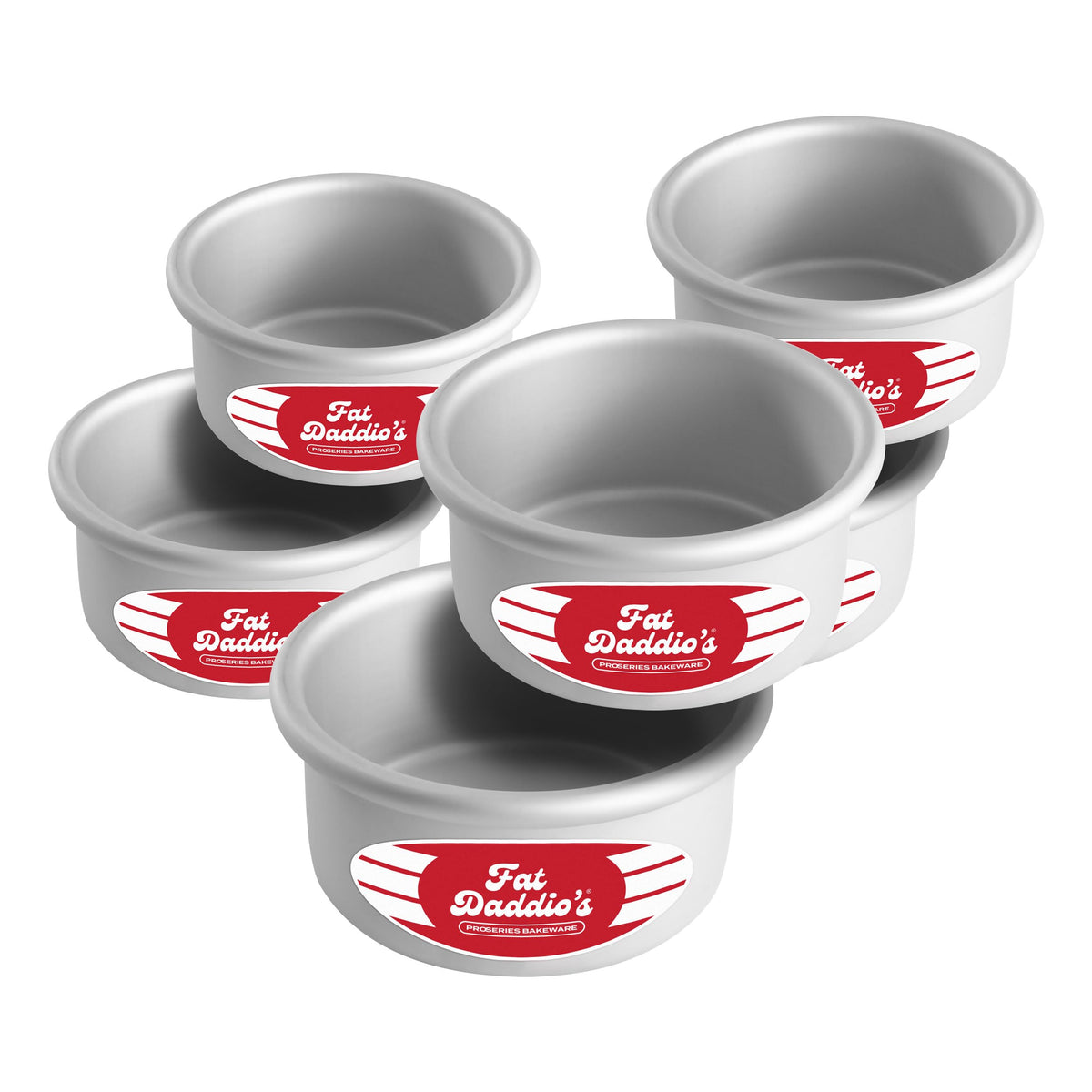 Fat Daddio's Anodized Aluminum Round Cake Pans, 2 Piece Set, 9 x 2 Inch