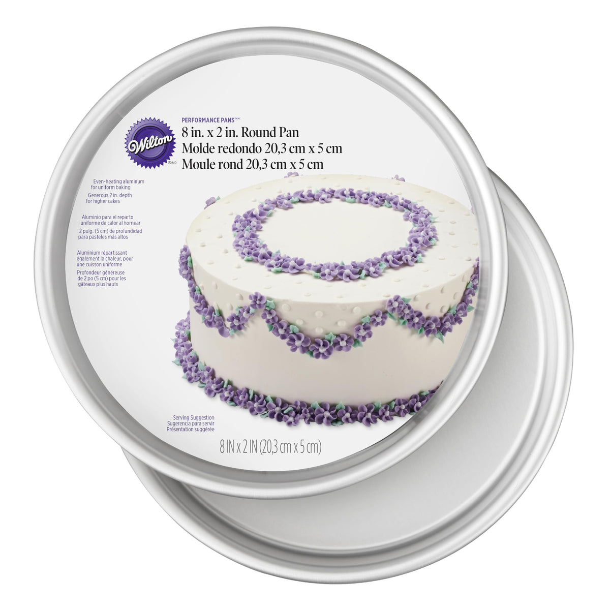 Wilton Aluminum Round Cake Pan Set, Made Without PFAS, 9 x 2 in