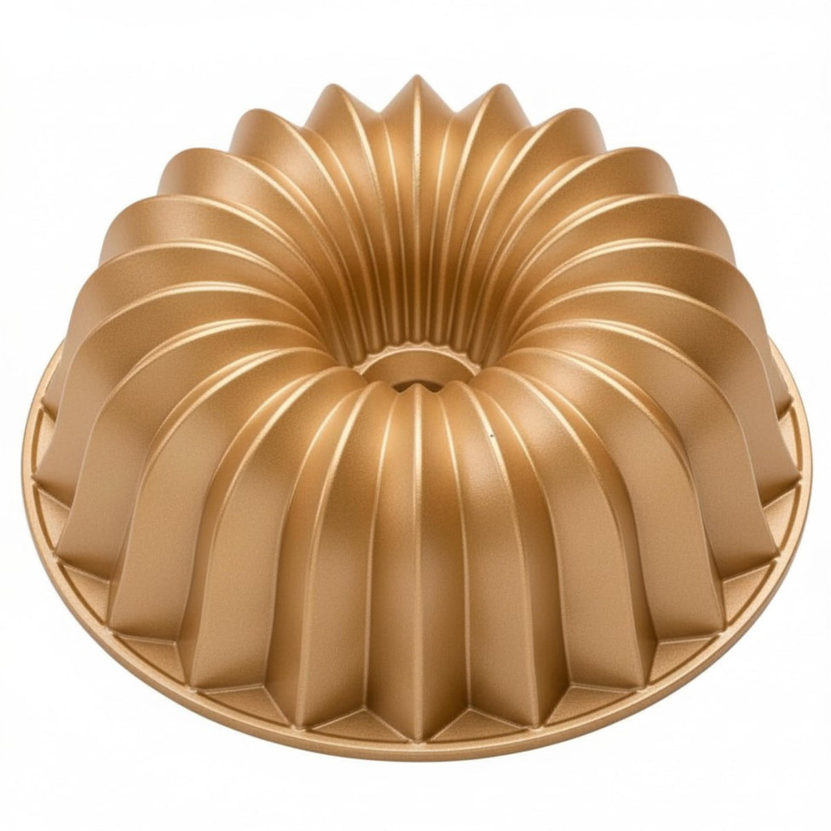 NutriChef Cake Pan - 10 Cups Die Cast Fluted Aluminum Cake Mold, Nonstick for Easy Release and Even Bake, Durable Design, Ideal for Desserts and Casseroles
