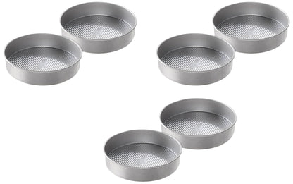 USA Pan Bakeware Round Cake Pan, 9 inch, Nonstick & Quick Release Coating, Made in the USA from Aluminized Steel, Set of 2
