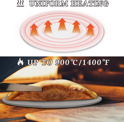9'' Pizza Stone for Oven and Grill Round Baking Stone Heavy Duty Cordierite Pizza Cooking Pan for Indoor Electric Ovens Baking Crisp Crust Pizza Bread with RV Oven Home(23cm*1cm)