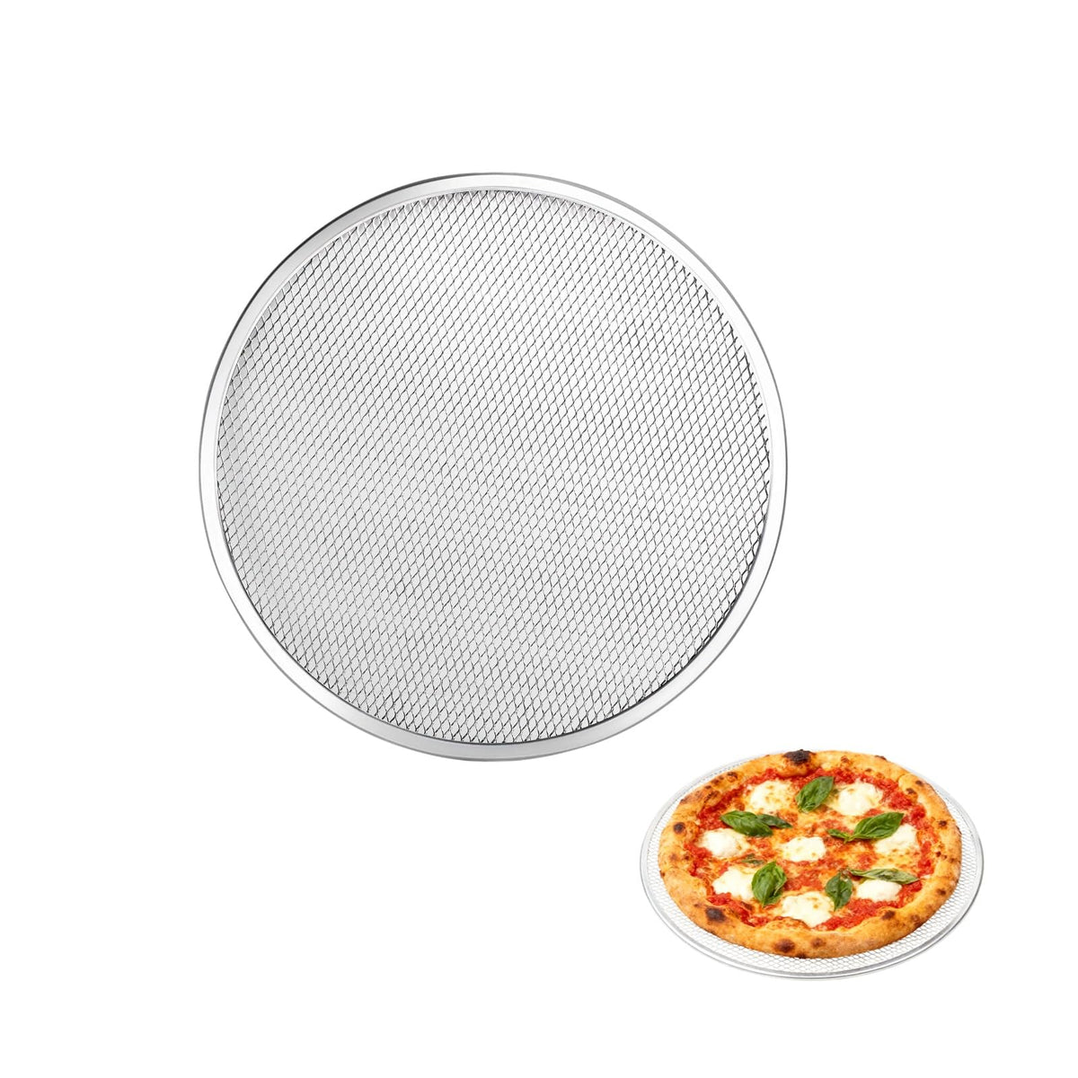 Astero 12 Inch Pizza Screen for Home Bakers & Professionals (3 Pack)