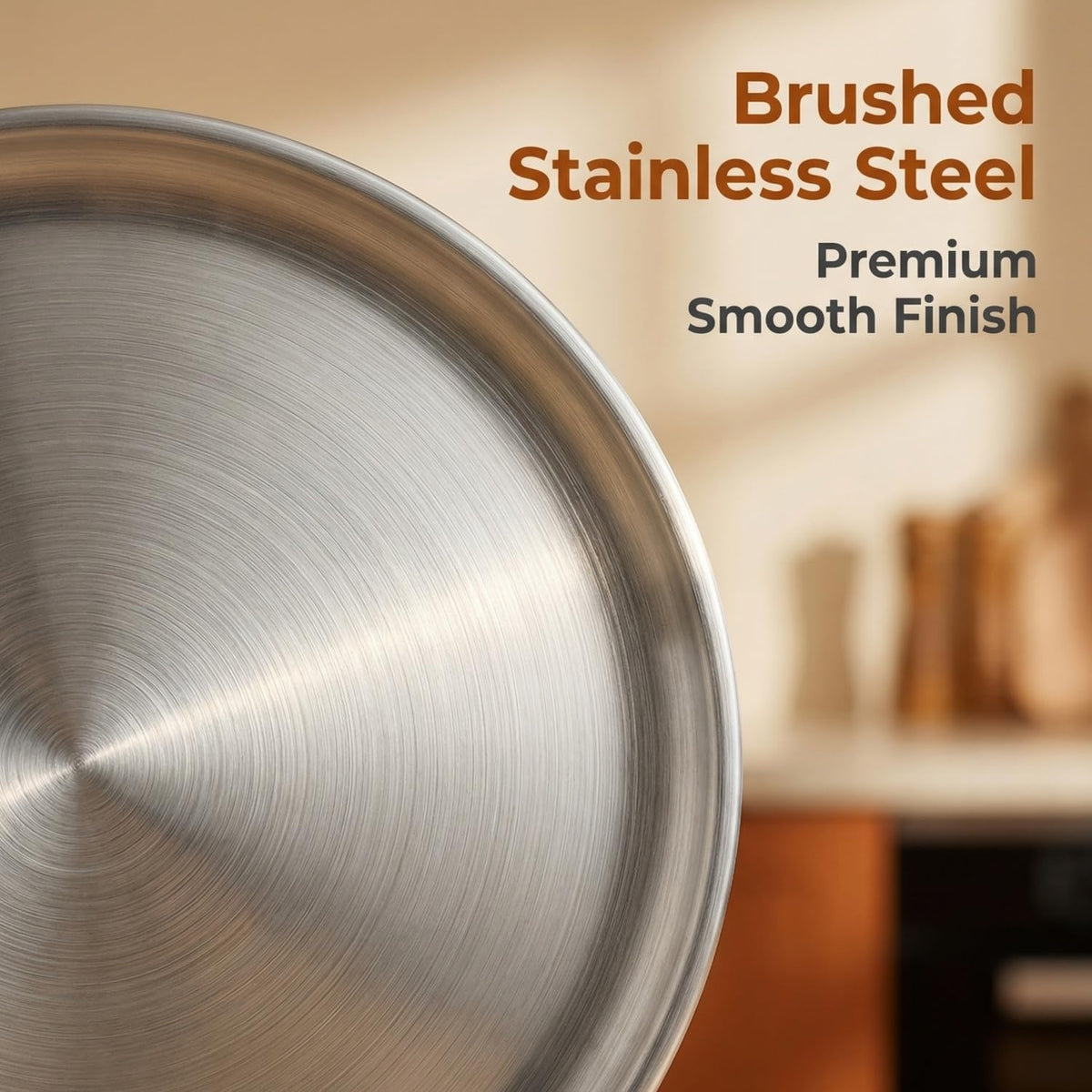 13-3/8" Stainless Steel Pizza Pan, Round Silver Metal Baking Tray for Pizza