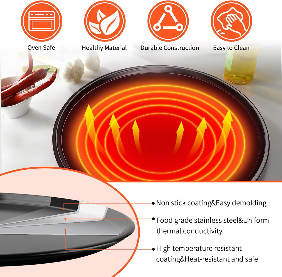 Pizza Pan, 13 Inch Pizza Pan for Breville Smart Oven BOV800XL & BOV845BSS