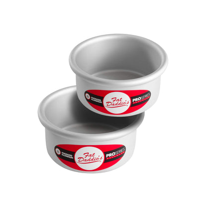 Fat Daddio's Anodized Aluminum Round Cake Pans, 2 Piece Set, 9 x 2 Inch
