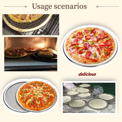 6Pcs 12 Inch Pizza Screen,Seamless Aluminum Pizza Screen,Pizza Pan For Oven