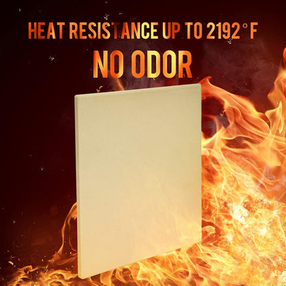 Mimiuo 13" Square Pizza Stone Fits for Ooni 12" Ovens & BBQ Grill, 2200℉