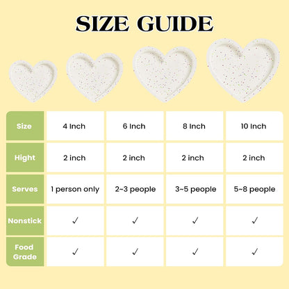 8 Inch Heart Shaped Cake Pans for Baking, Set of 3
